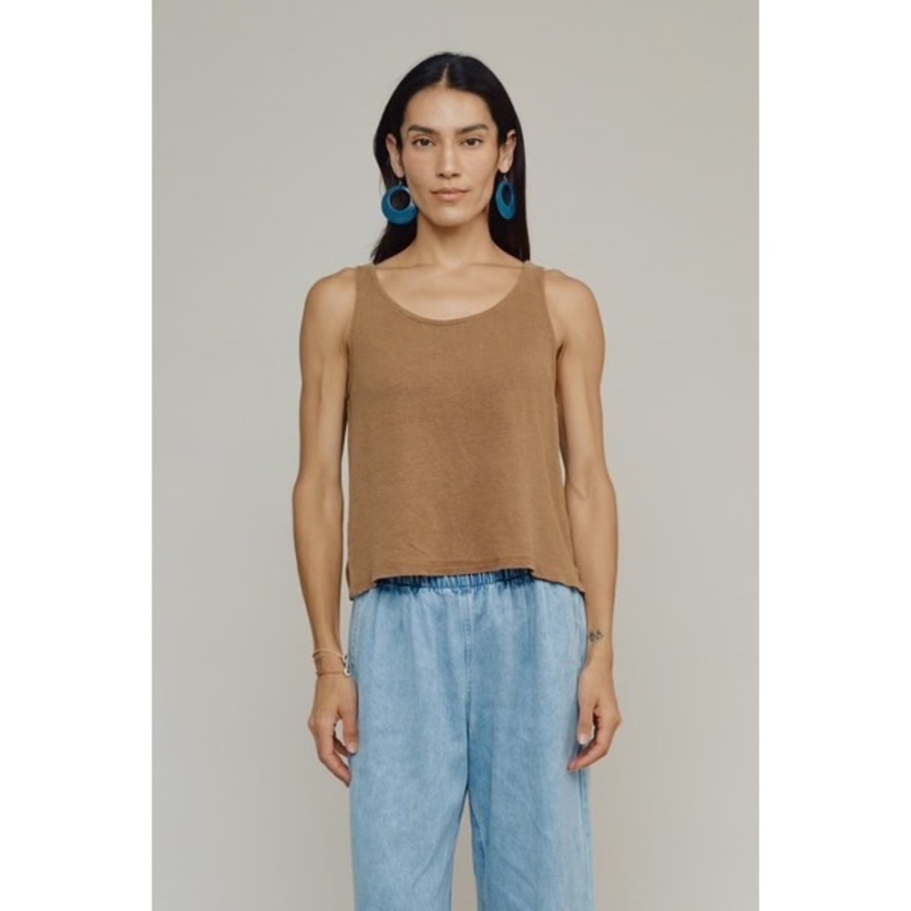 Jungmaven Sophie 100% Hemp Organic Cotton Cropped Tank Top READ Womens Large